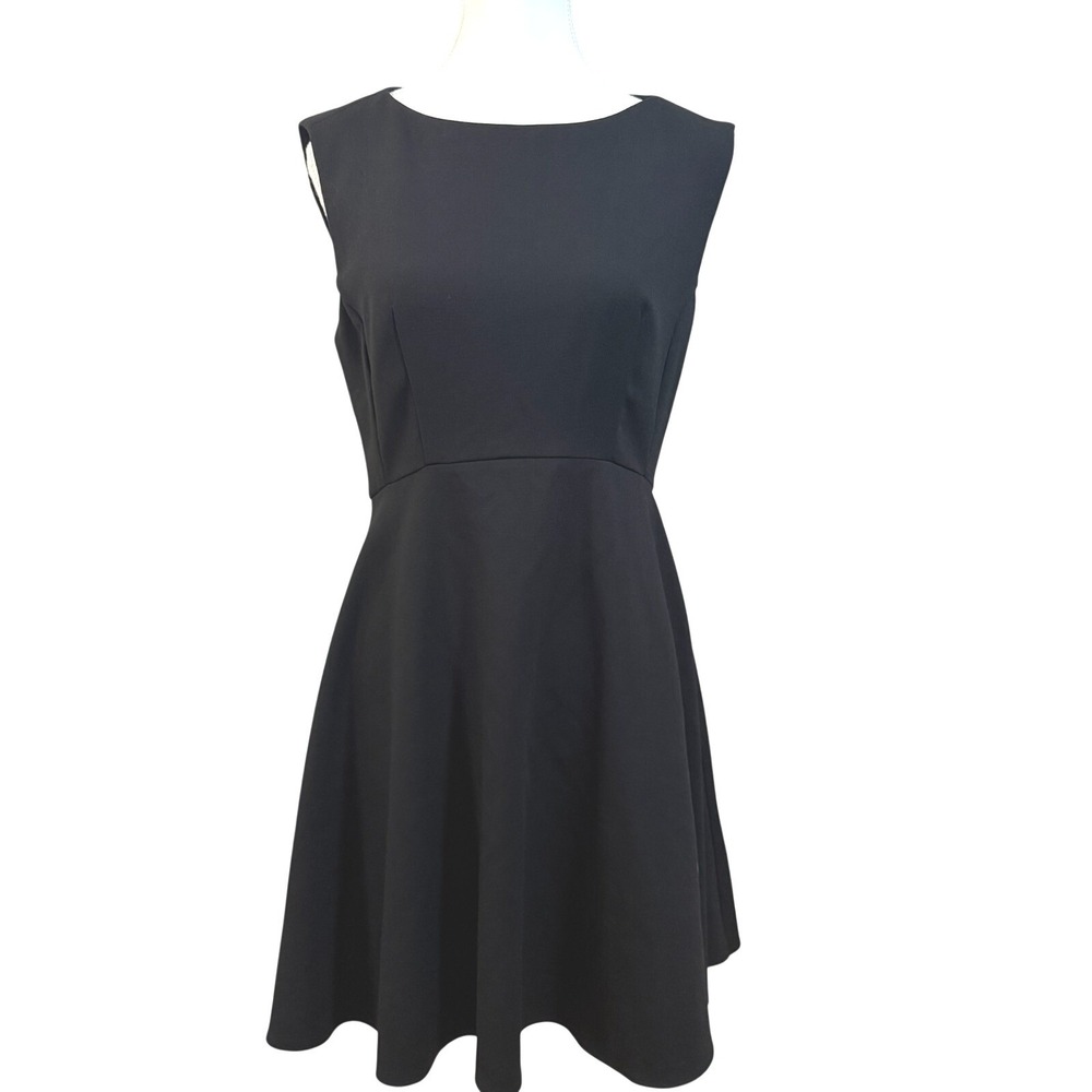 French Connection Black Fit Flare Dress Size 8 cocktail wedding graduation